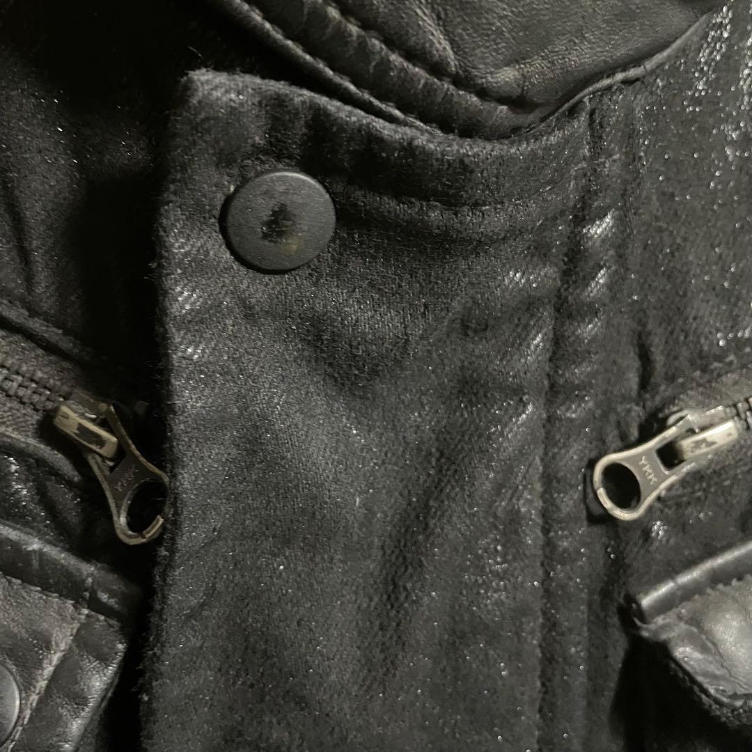 レザー切り替えジャケット ギミック grunge お兄系 ダークコア y2k
