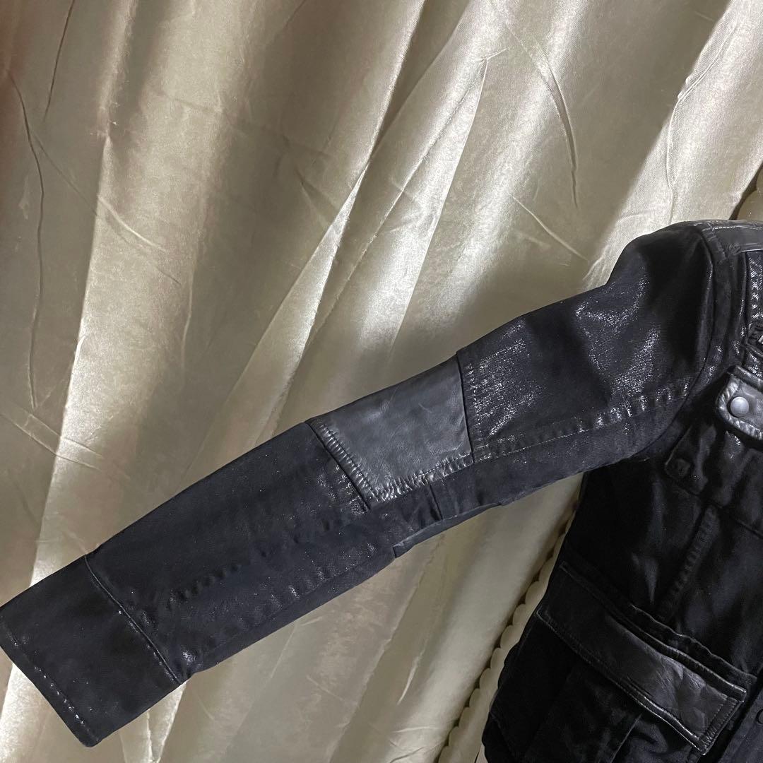 レザー切り替えジャケット ギミック grunge お兄系 ダークコア y2k