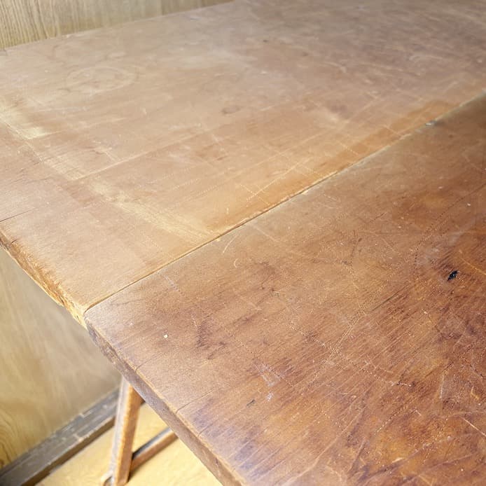 裁ち台　木製　一枚板　二枚組　脚付き　166.7×80×78（組んだサイズ）