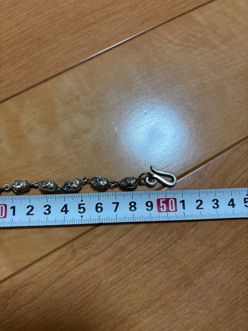 シルバー スカル ネックレス 約50cm