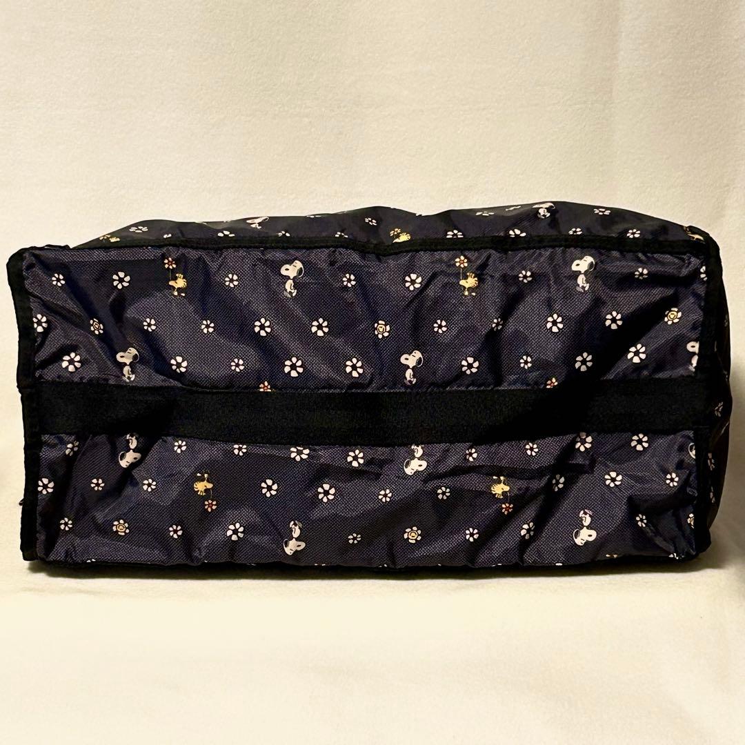 【美品】レスポートサック スヌーピー ボストンバッグ & ポーチ ネイビー