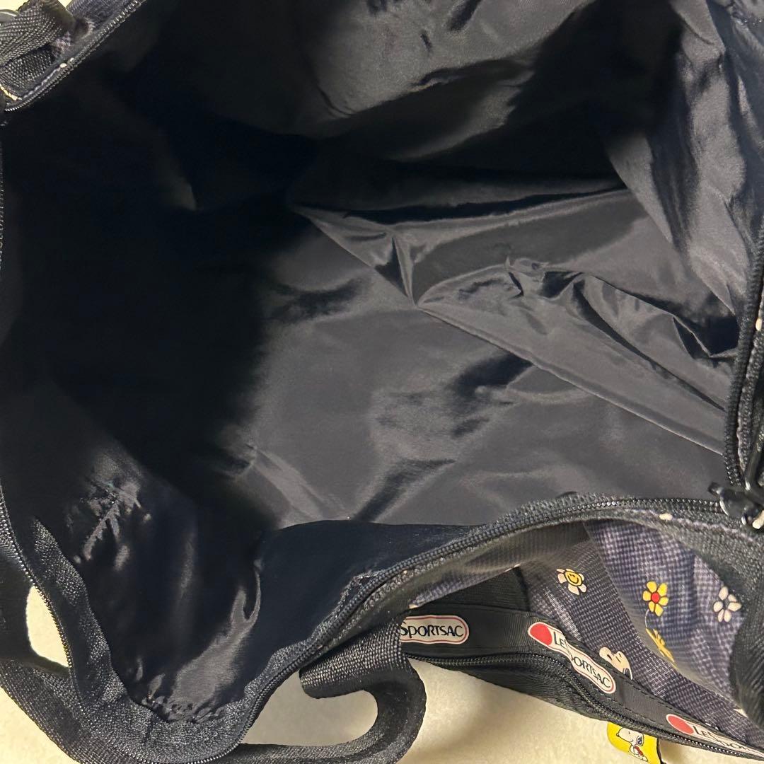 【美品】レスポートサック スヌーピー ボストンバッグ & ポーチ ネイビー