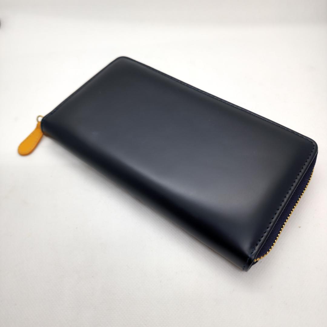 ETTINGER ネイビー 長財布 箱付き