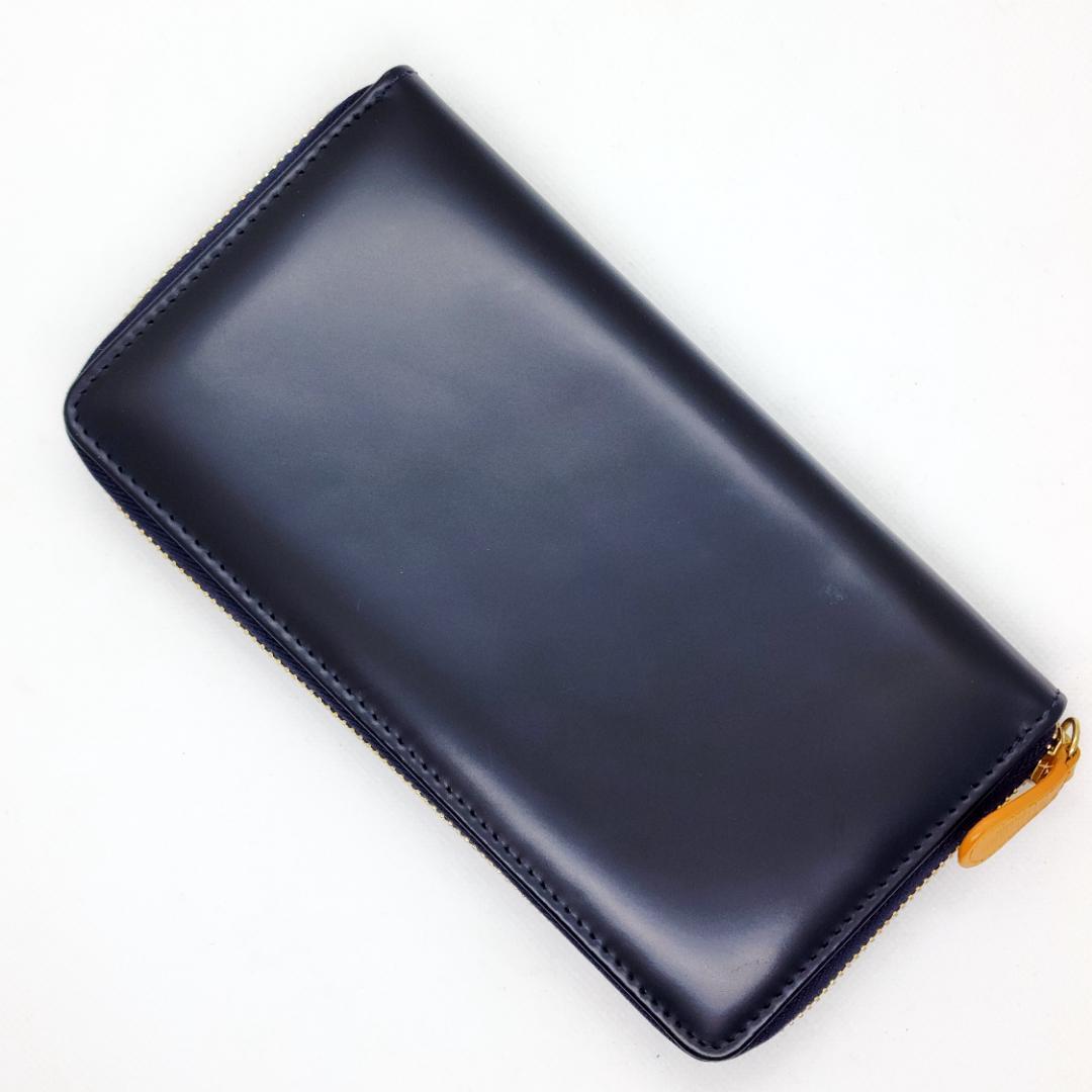 ETTINGER ネイビー 長財布 箱付き