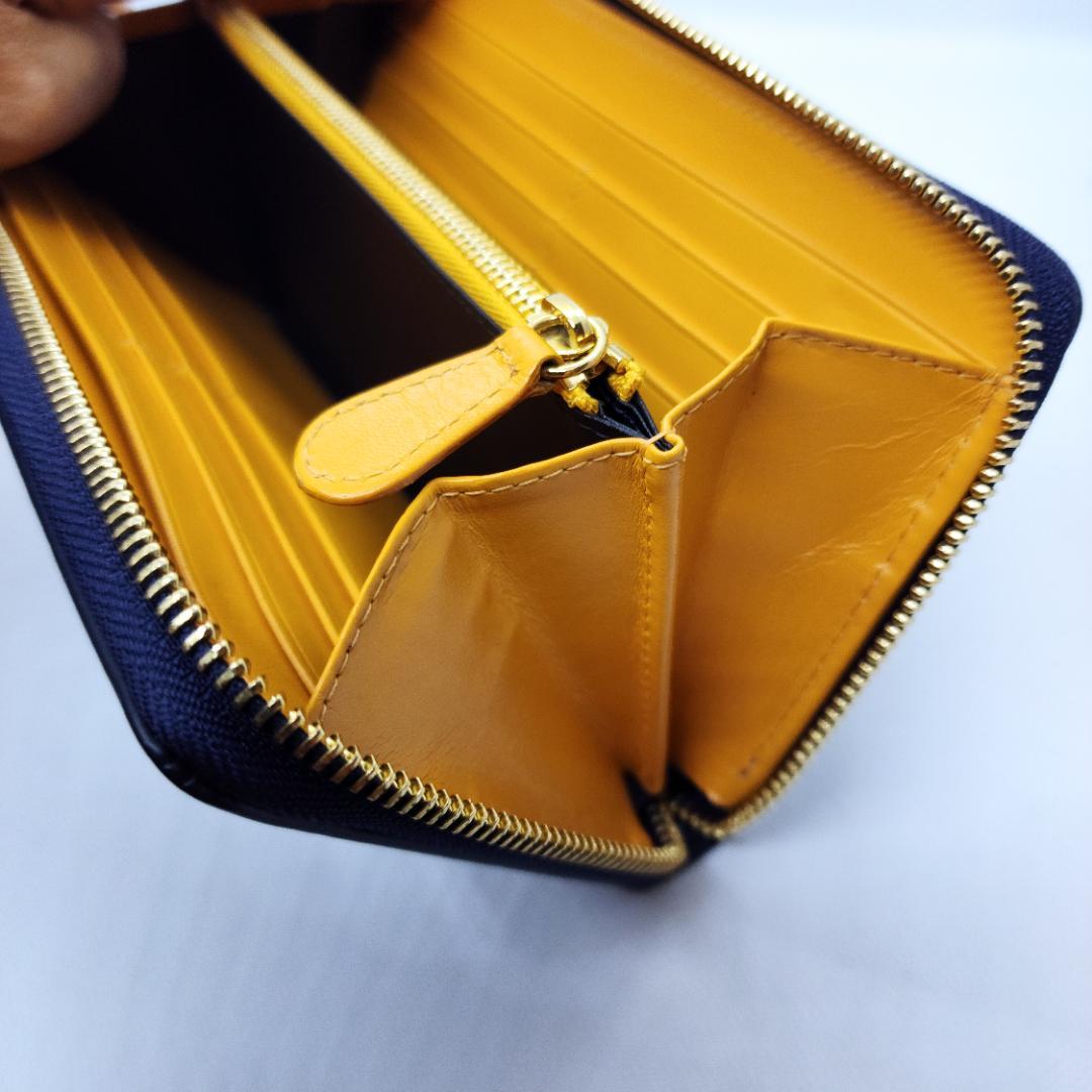 ETTINGER ネイビー 長財布 箱付き