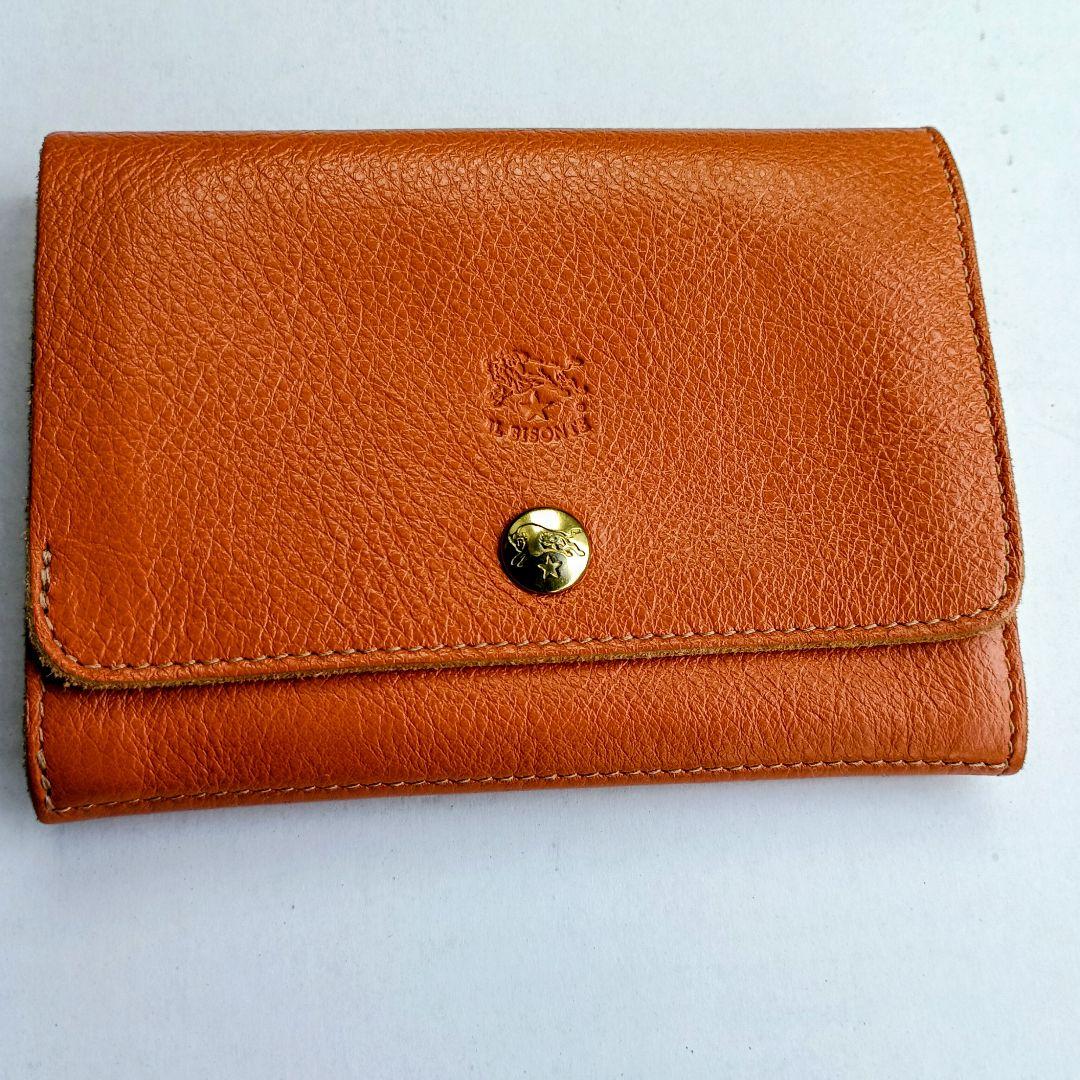 イルビゾンテ IL BISONTE 二つ折り財布 レザー ブラウン 美品