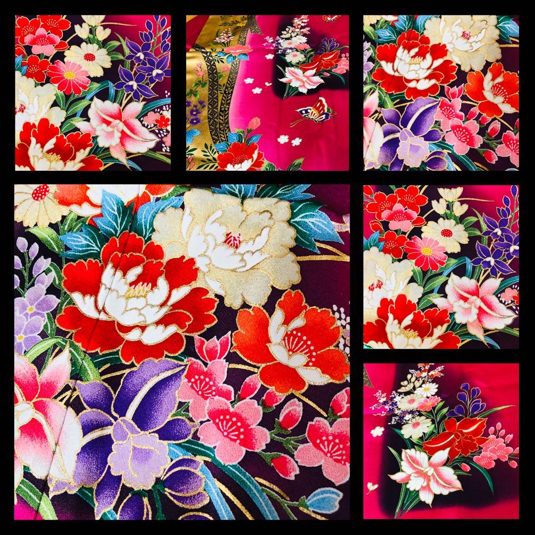 七五三七歳‼正絹豪華ピンクmodern金彩金箔煌びやか際立つ‼️安心フルセット絢爛