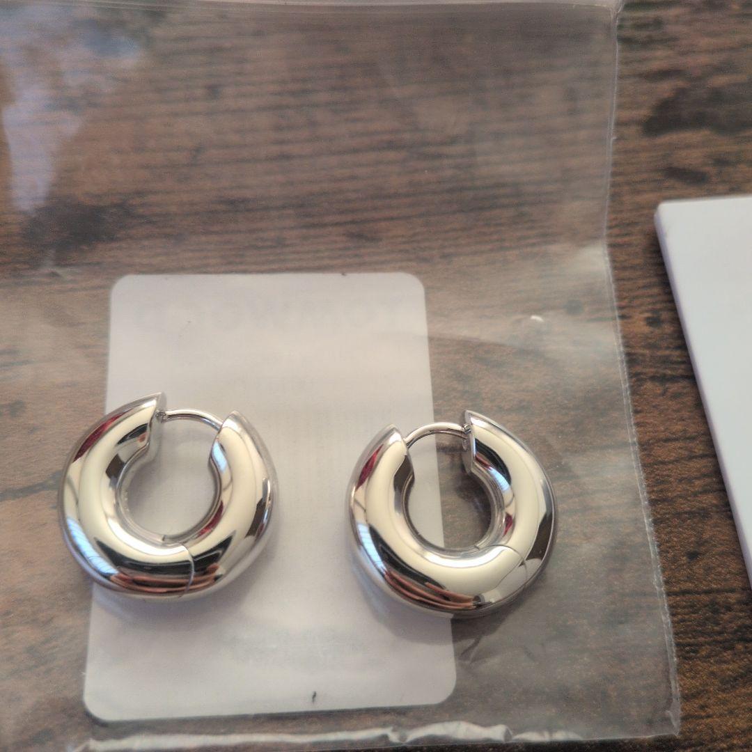 TOMWOOD シルバー　chunky hoops small ピアス