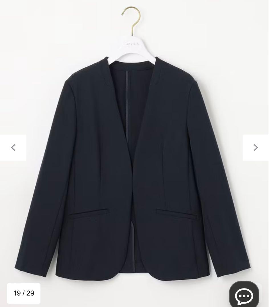 【極美品】anySiS ノーカラージャケット＋テーパードパンツ　スーツセット