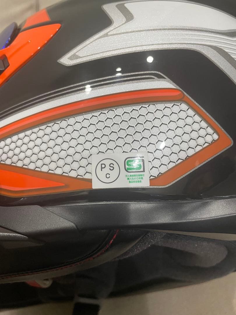 美品　SHOEI フルフェイスヘルメット ノッチ　ブルーミラーレンズ
