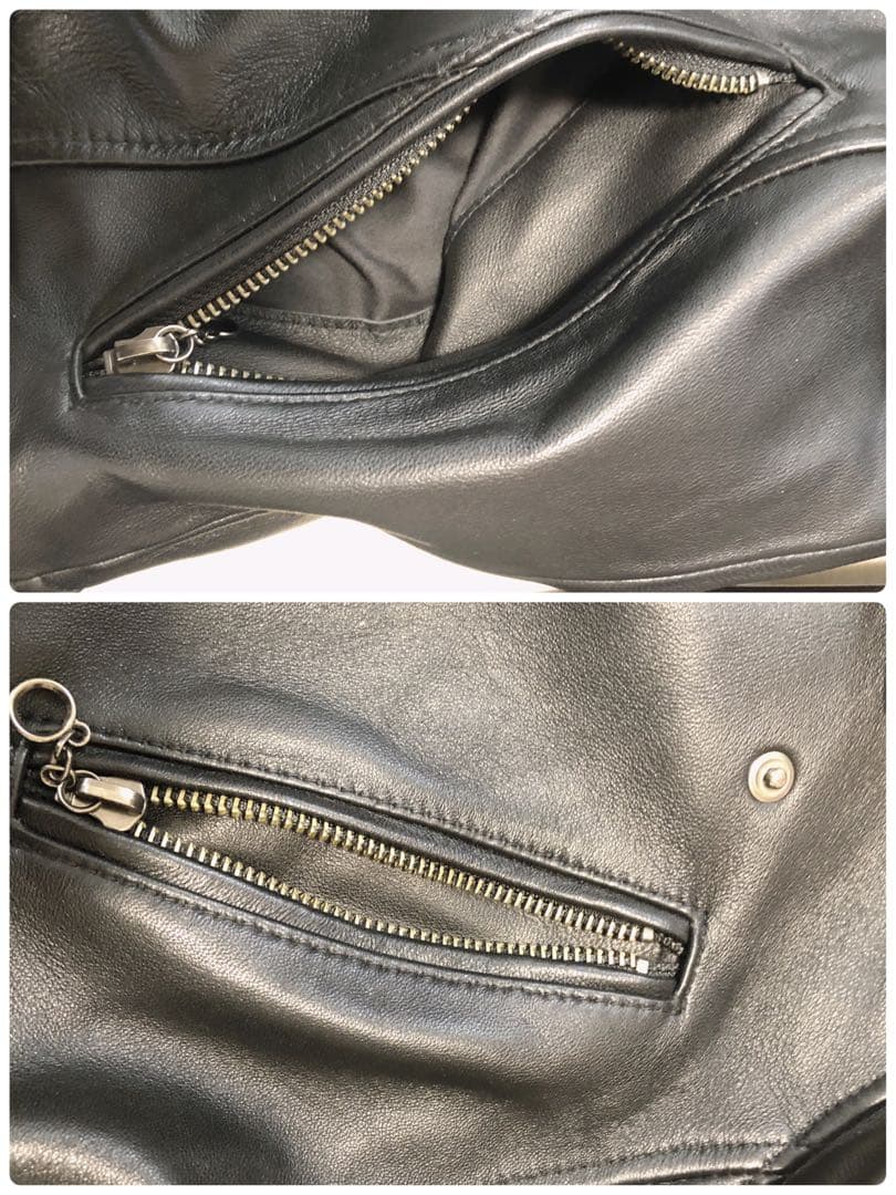 ✨美品　AVIREX アヴィレックス ベル　ラム レザー　ダブルライダース