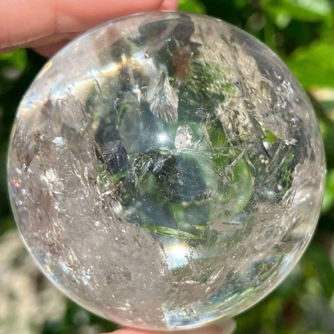 ✮超目玉✮☆美宝珠☆極品極上 水晶玉✨レインボー レムリアンシード 丸玉 天然石