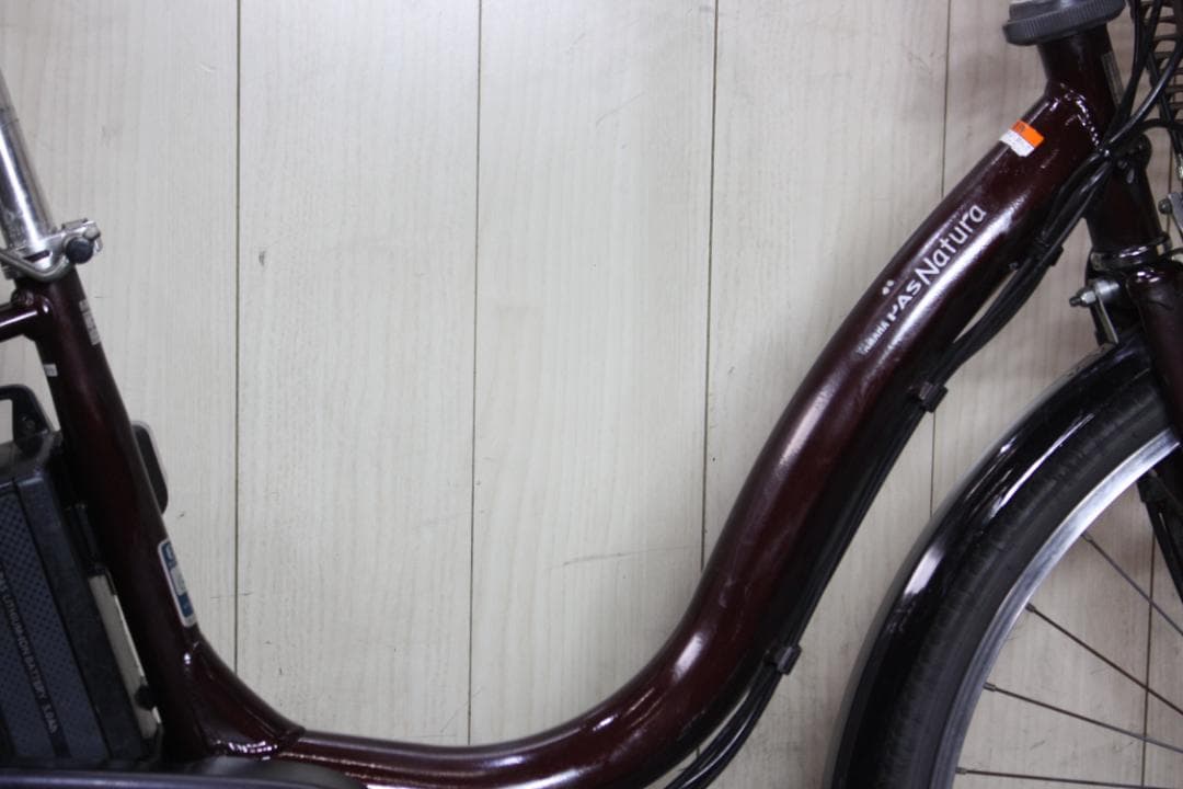 電動アシスト自転車 ダークブラウン 前カゴ付き