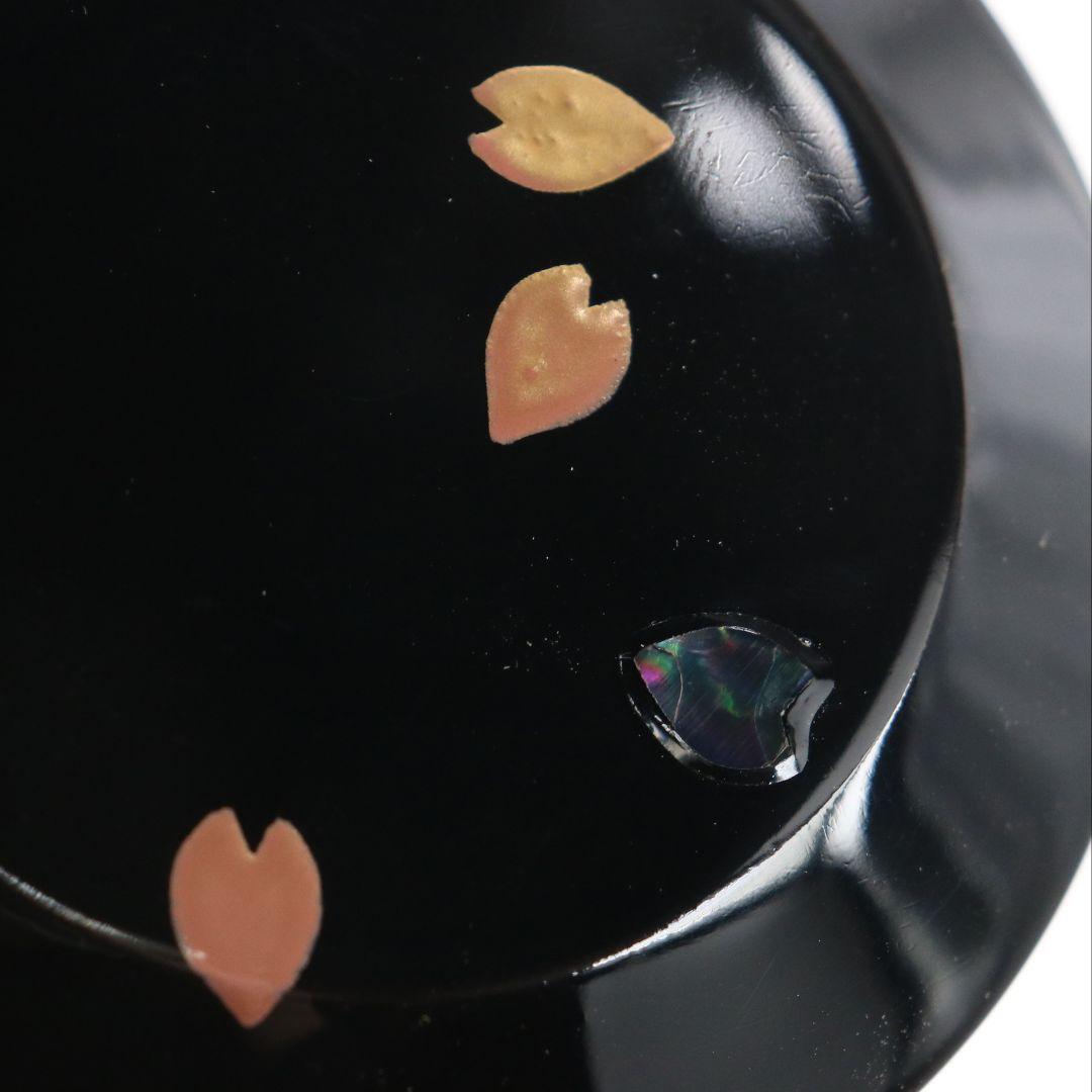 二代目 金蒲 高橋朝也作 桜蒔絵 雪吹 輪島塗 薄茶器 茶道具 共箱　V985