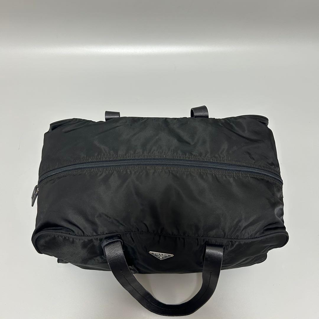 PRADA プラダ 三角プレート ボストンバッグ トラベルバッグ 黒色