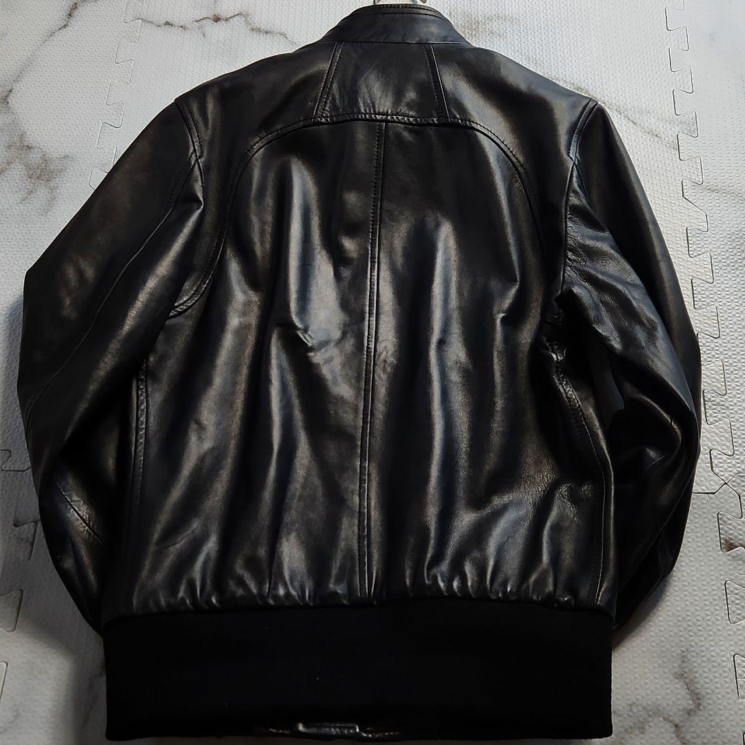 極美品✨ドルチェ&ガッバーナ ライダースジャケット DG金具 ラムレザー