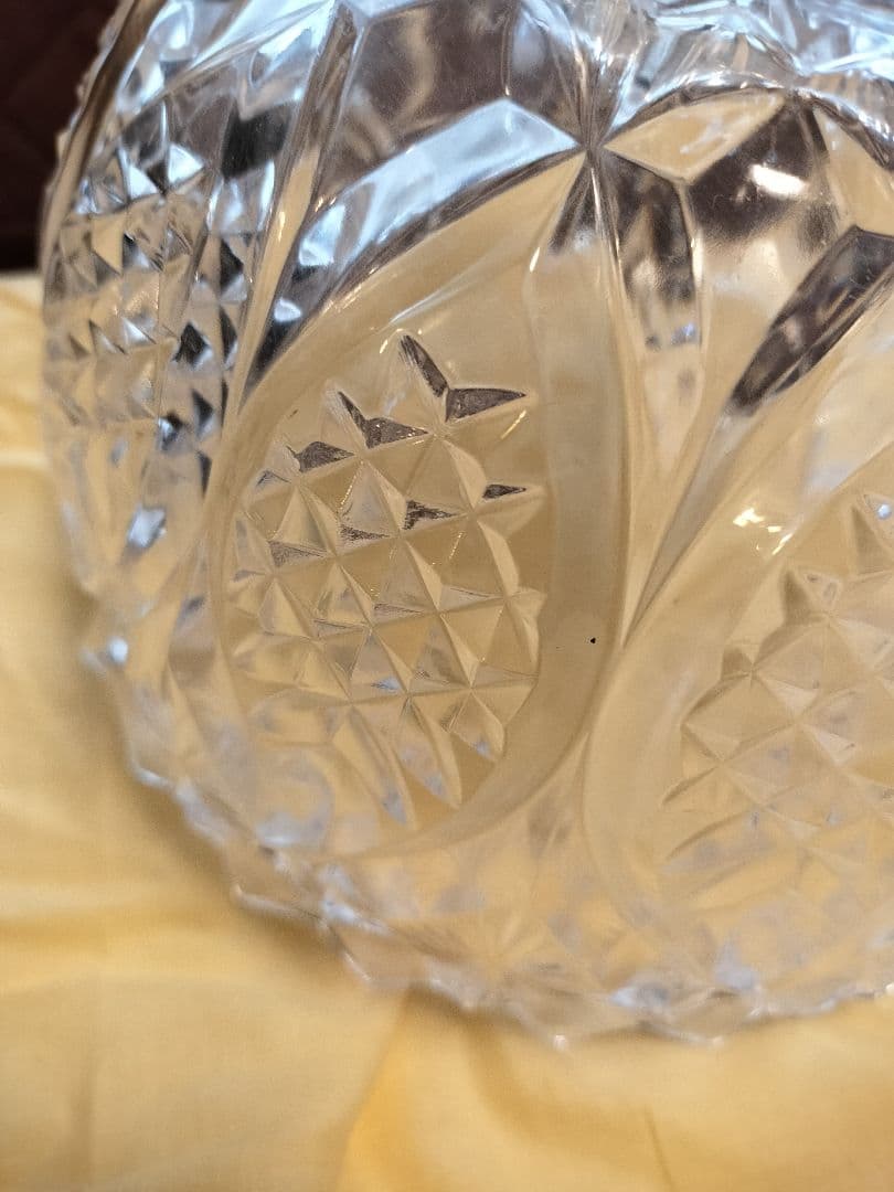 茶道具　水指　江戸切子　義山鉢　ギヤマン　箱付