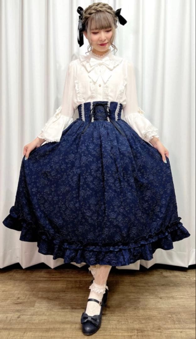 axes femme kawaii メアリースカート（ネイビー）