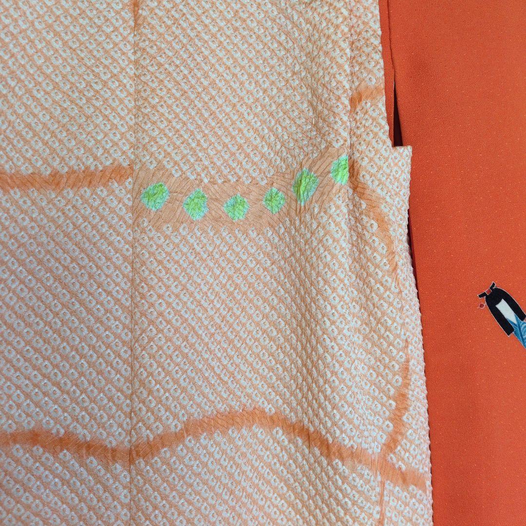 七五三３歳お着物と正絹総絞りの被布と小物セット(長襦袢無し）