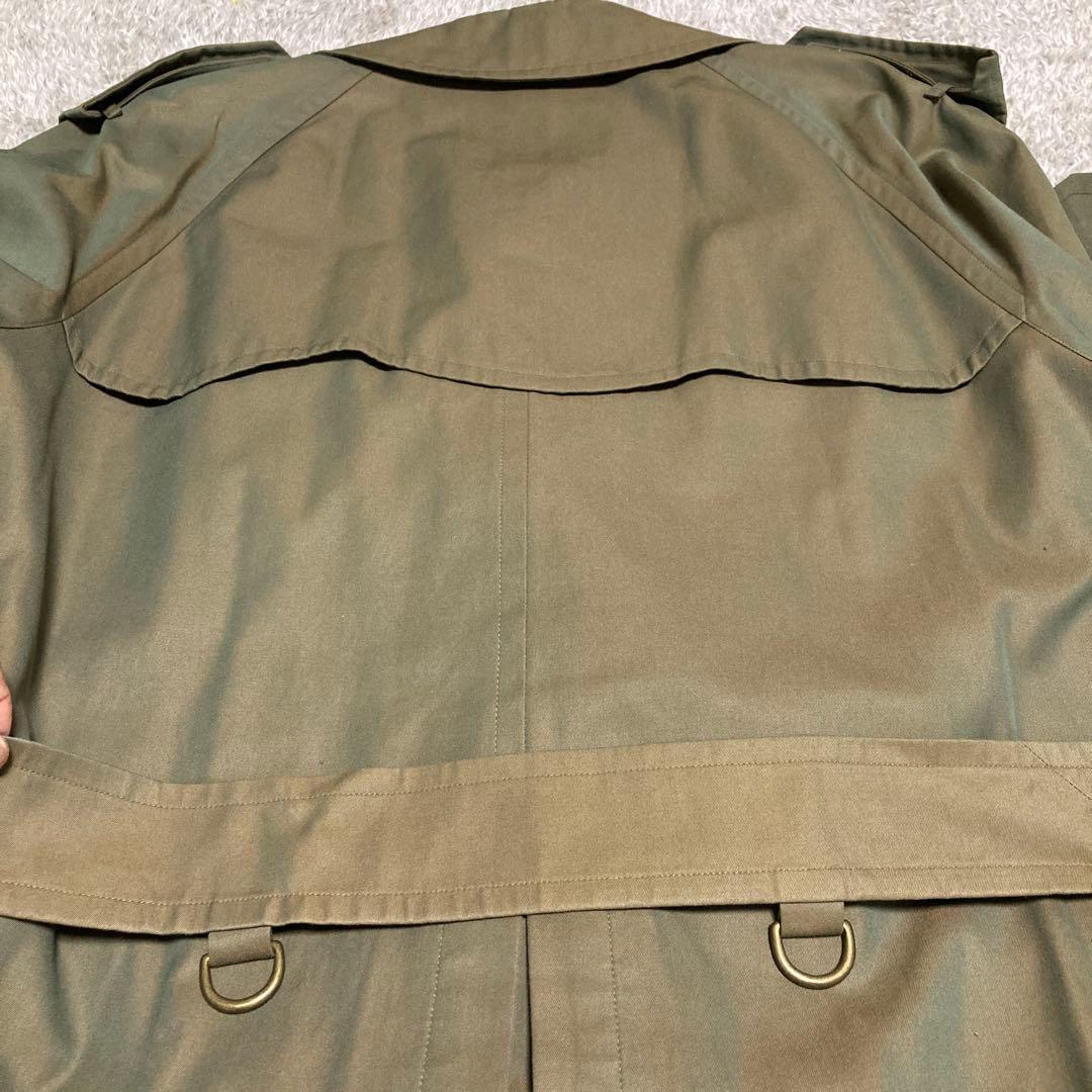 【美品】バーバリー トレンチコート★ロング.タマムシ色 .ノバチェック.LL相当