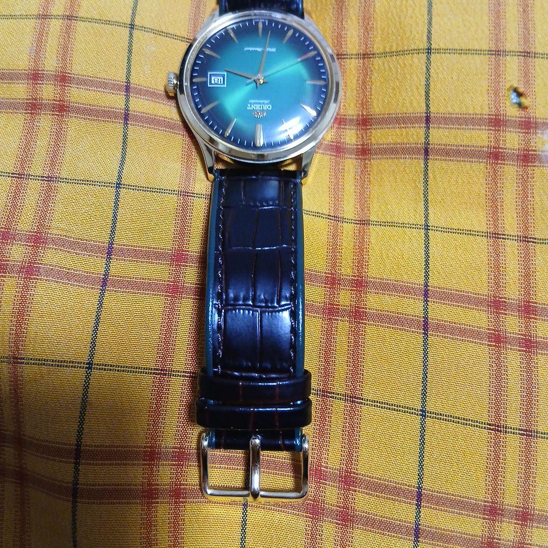 ORIENT グリーン文字盤 アナログ時計　さらに値下げしました。