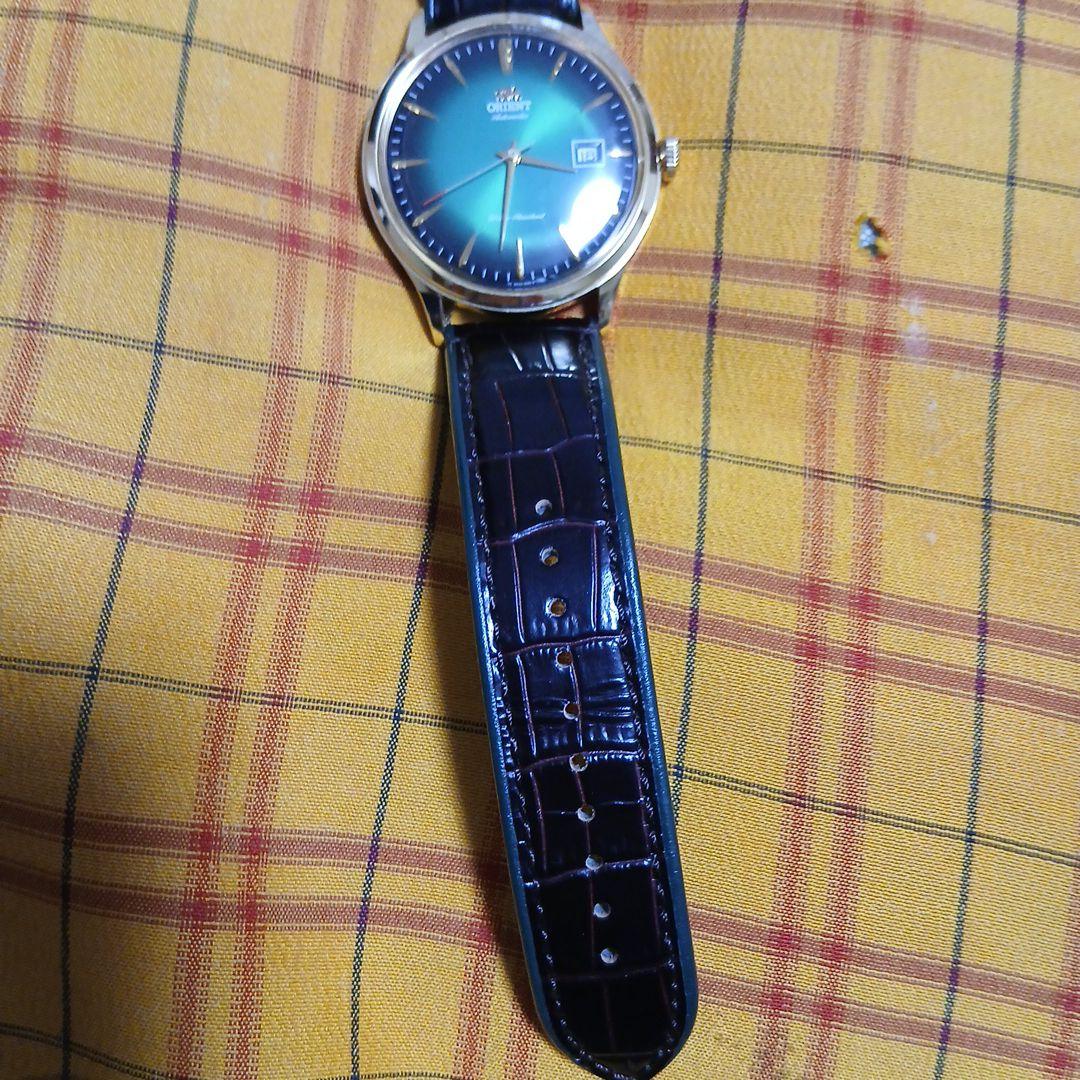 ORIENT グリーン文字盤 アナログ時計　さらに値下げしました。