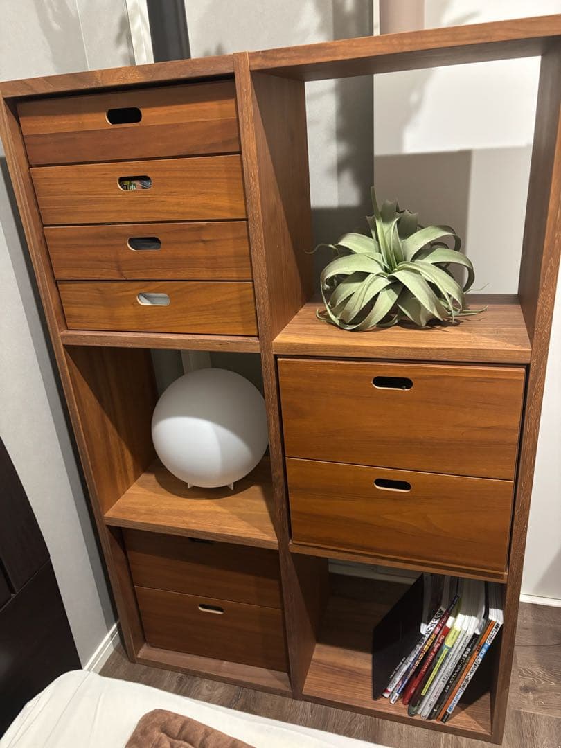 無印良品　スタッキングシェルフ　ウォールナット