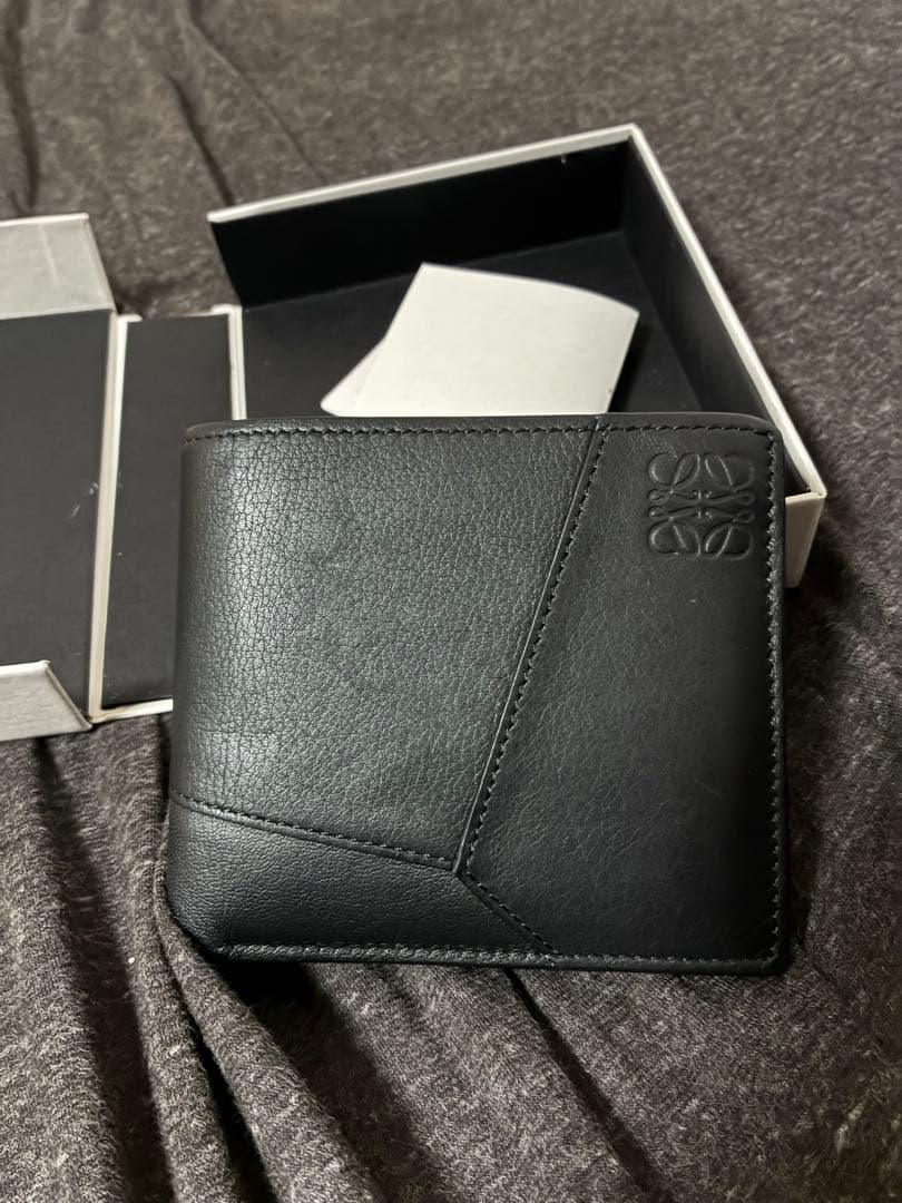 loewe パズル　バイフォールド　ウォレット　財布　ブラック