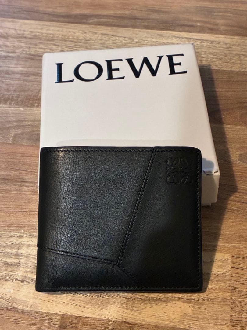loewe パズル　バイフォールド　ウォレット　財布　ブラック