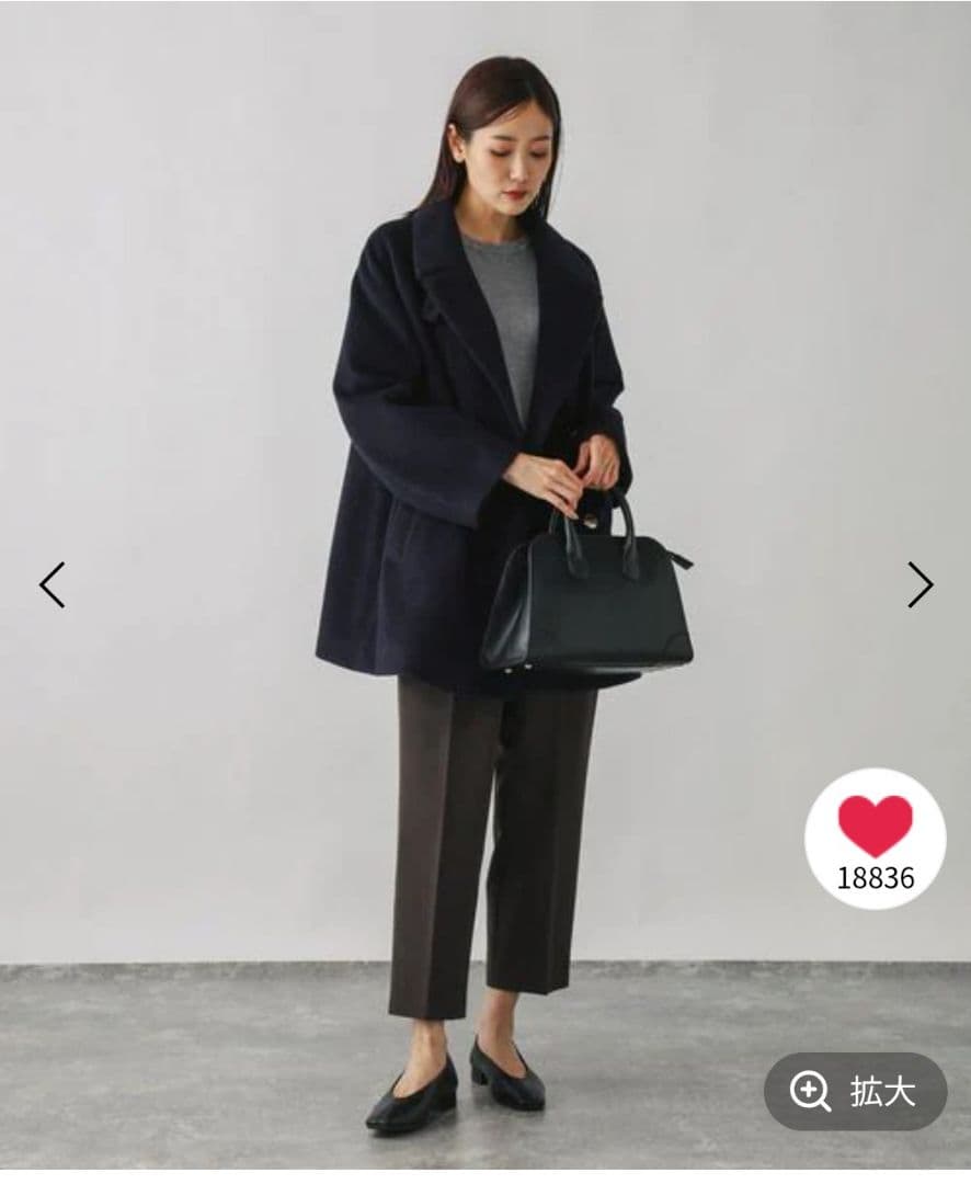 ★新品★未使用★グローバルワーク★軽やかストレッチ2ウェイコートSサイズネイビー