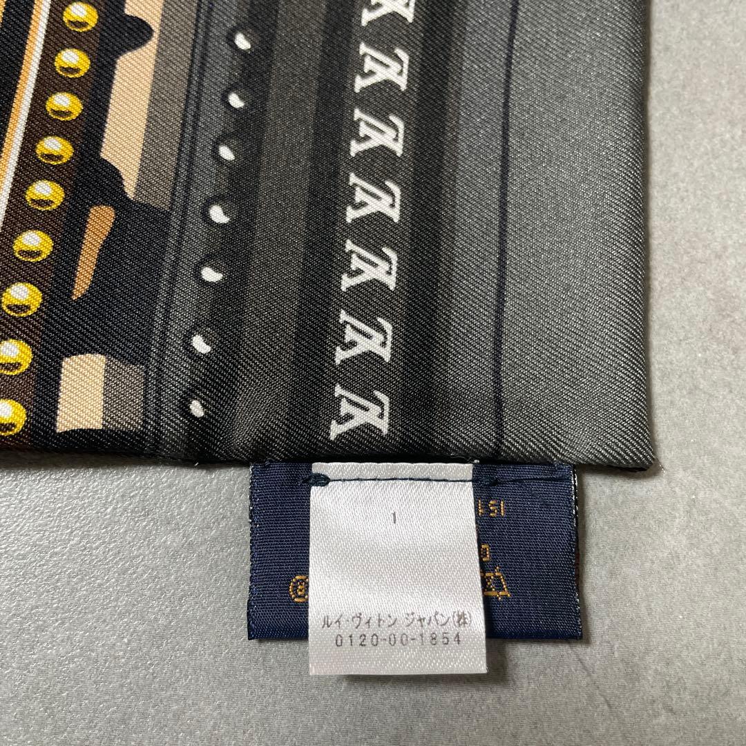 LOUIS VUITTON ルイヴィトンスカーフ　バンドーLVワールド　ブラウン