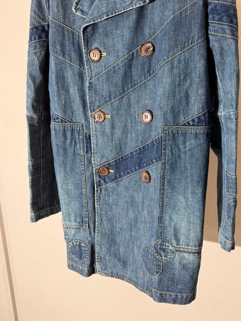 アンダーカバー 01AW davf期 デニムトレンチコート