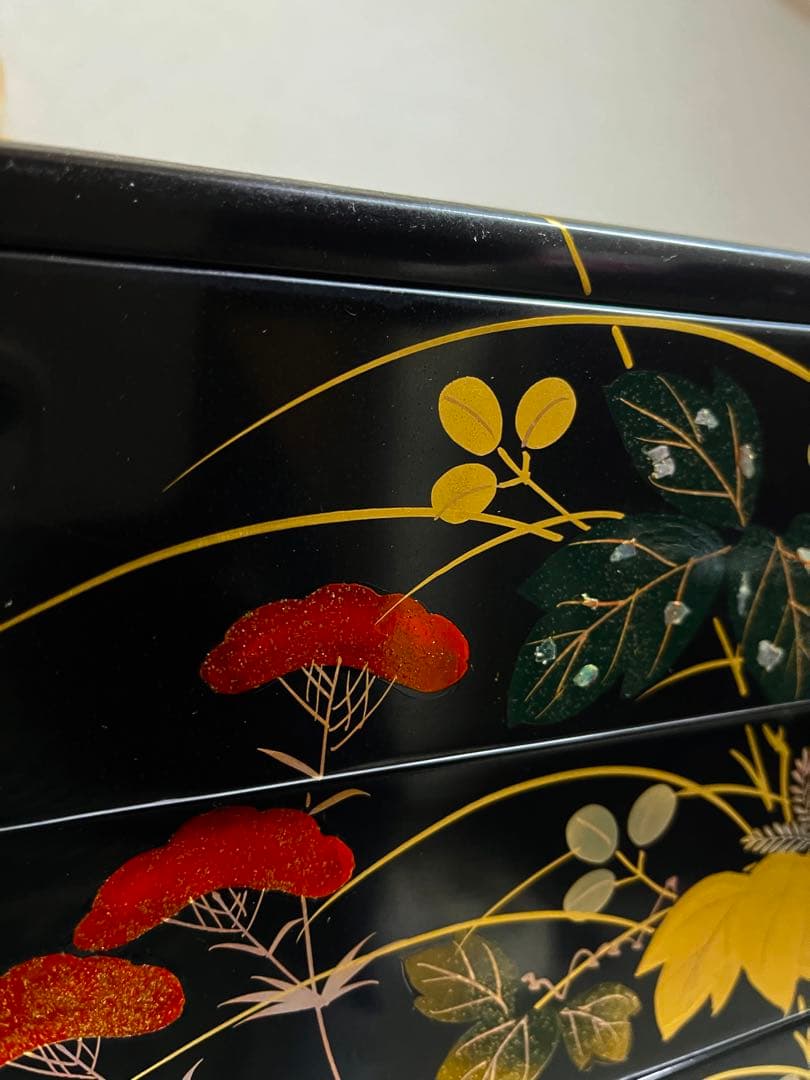 【美品】輪島塗　漆器　お重箱　三段
