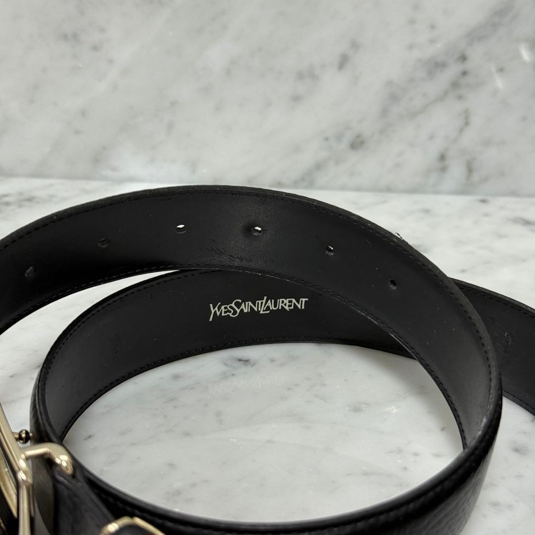 美品 Yves Saint Laurent イヴサンローラン ベルト ブラック