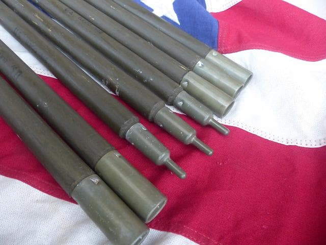 ＝専用＝　1968” 米軍実物 ナム戦 デッド!　テントポール　8本セット 軍幕