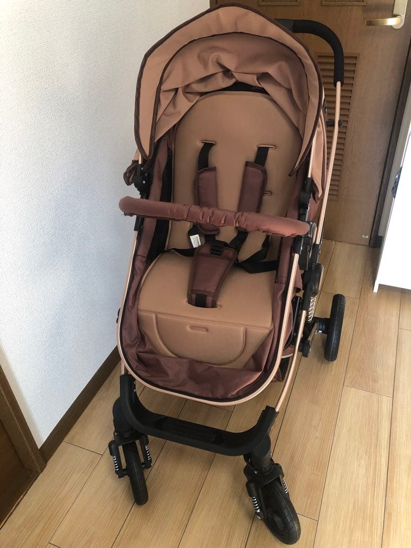 【極美品】ブラウン　ベビーカー　折りたたみ式