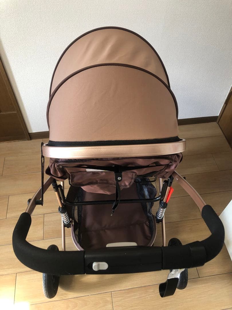 【極美品】ブラウン　ベビーカー　折りたたみ式