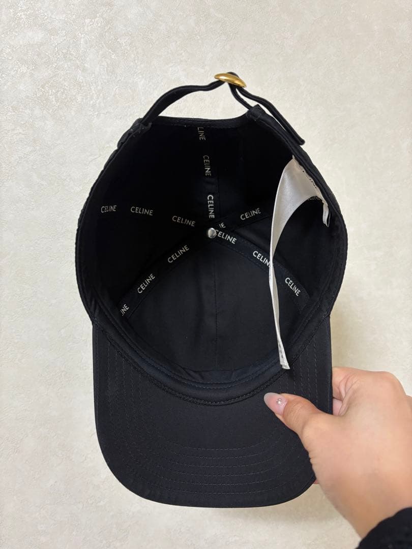 【超美品】CELINE ベースボールキャップ Lサイズ ブラック