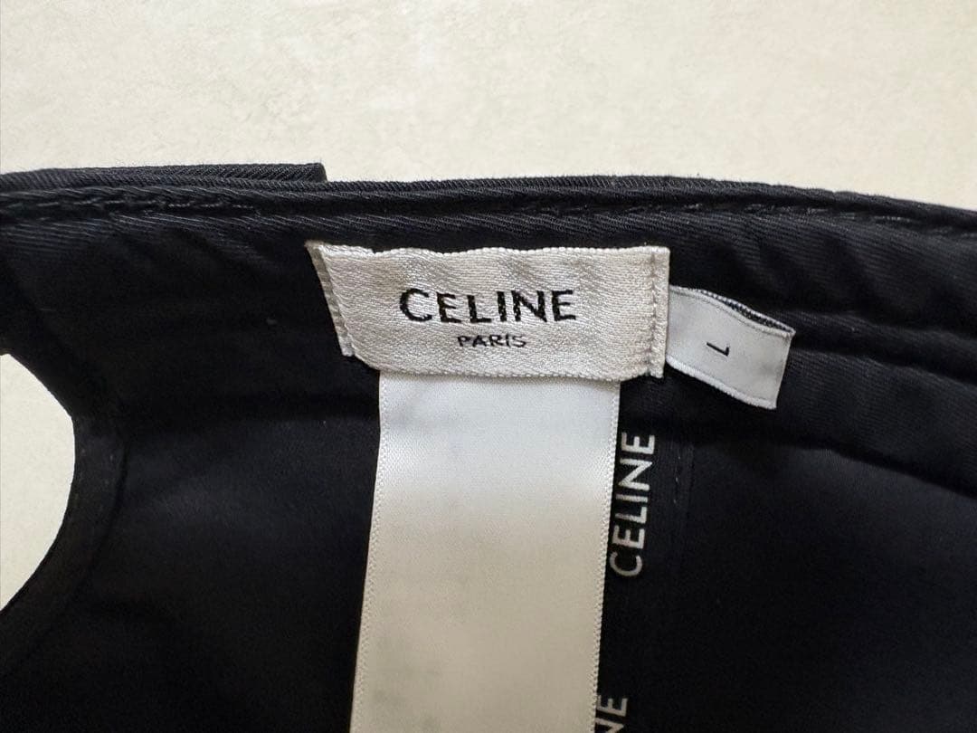 【超美品】CELINE ベースボールキャップ Lサイズ ブラック