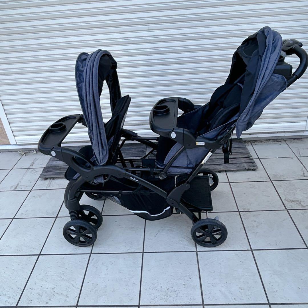 【887】✨美品✨　KATOJI 2人乗りベビーカー 二人でゴーDX