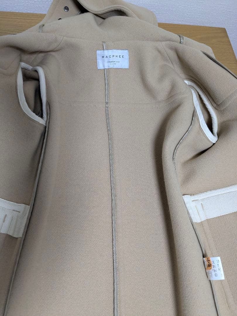 TOMORROWLAND　MACPHEE ベージュ ダッフルコート ウール