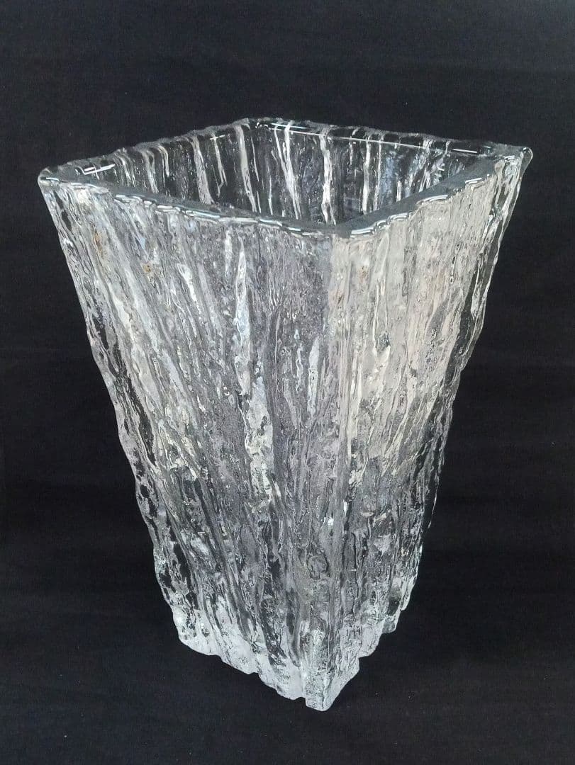 昭和レトロ/高級クリスタルマツガオカ花瓶769