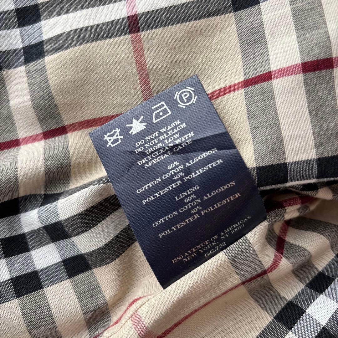 【美品】バーバリーロンドン　トレンチコート　ノバチェック　ネイビー　L相当