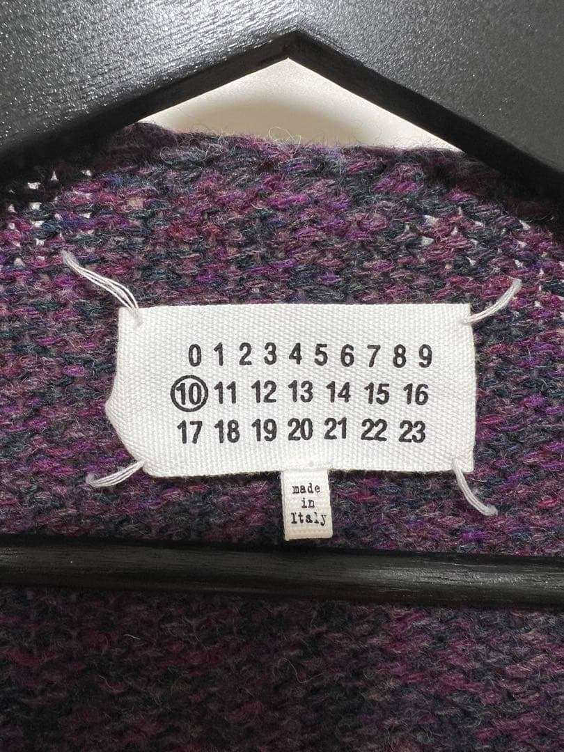 値下 Maison Margiela ⑩マルジェラ カーディガン 紫 M 極美品