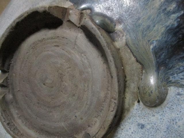 古唐津朝唐双耳古皿　古箱付き　I31-2