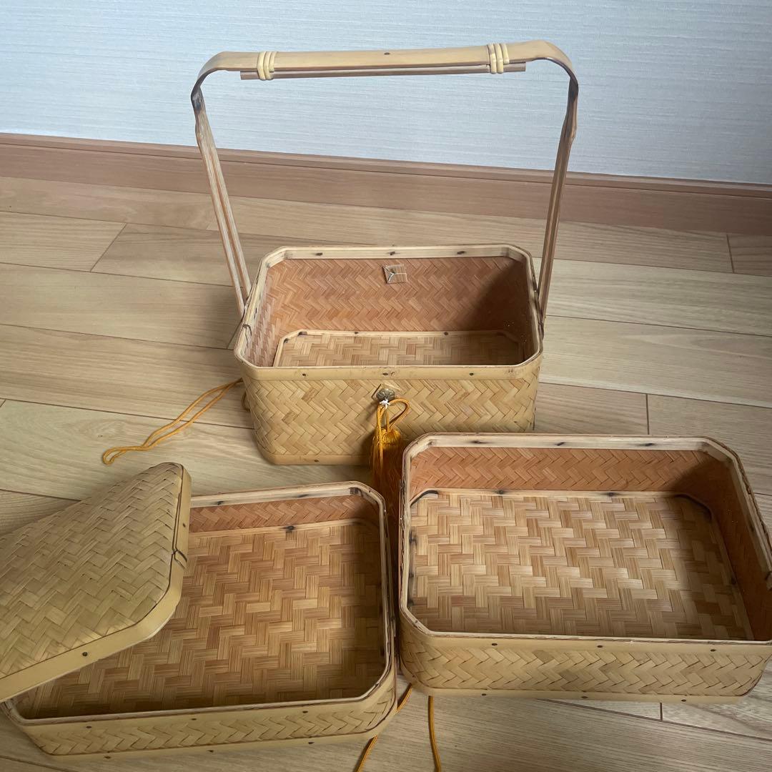 民藝　竹細工　箱