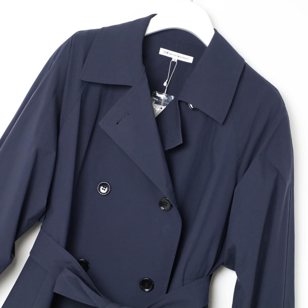 592 新品 23区 【洗える】 ショート トレンチコート38（9）