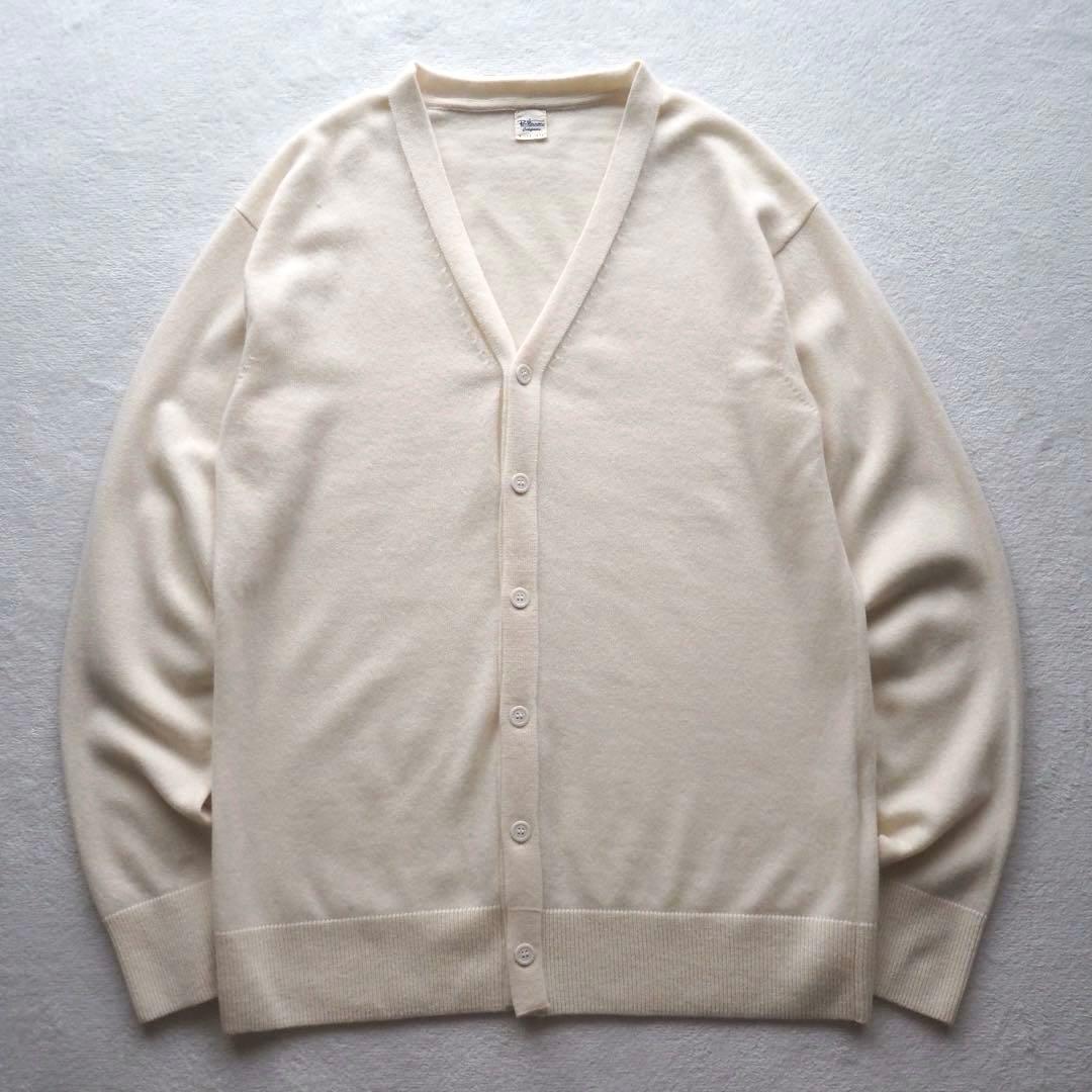 Ron Herman エルボパッチ付き カシミヤ カーディガン アイボリー L