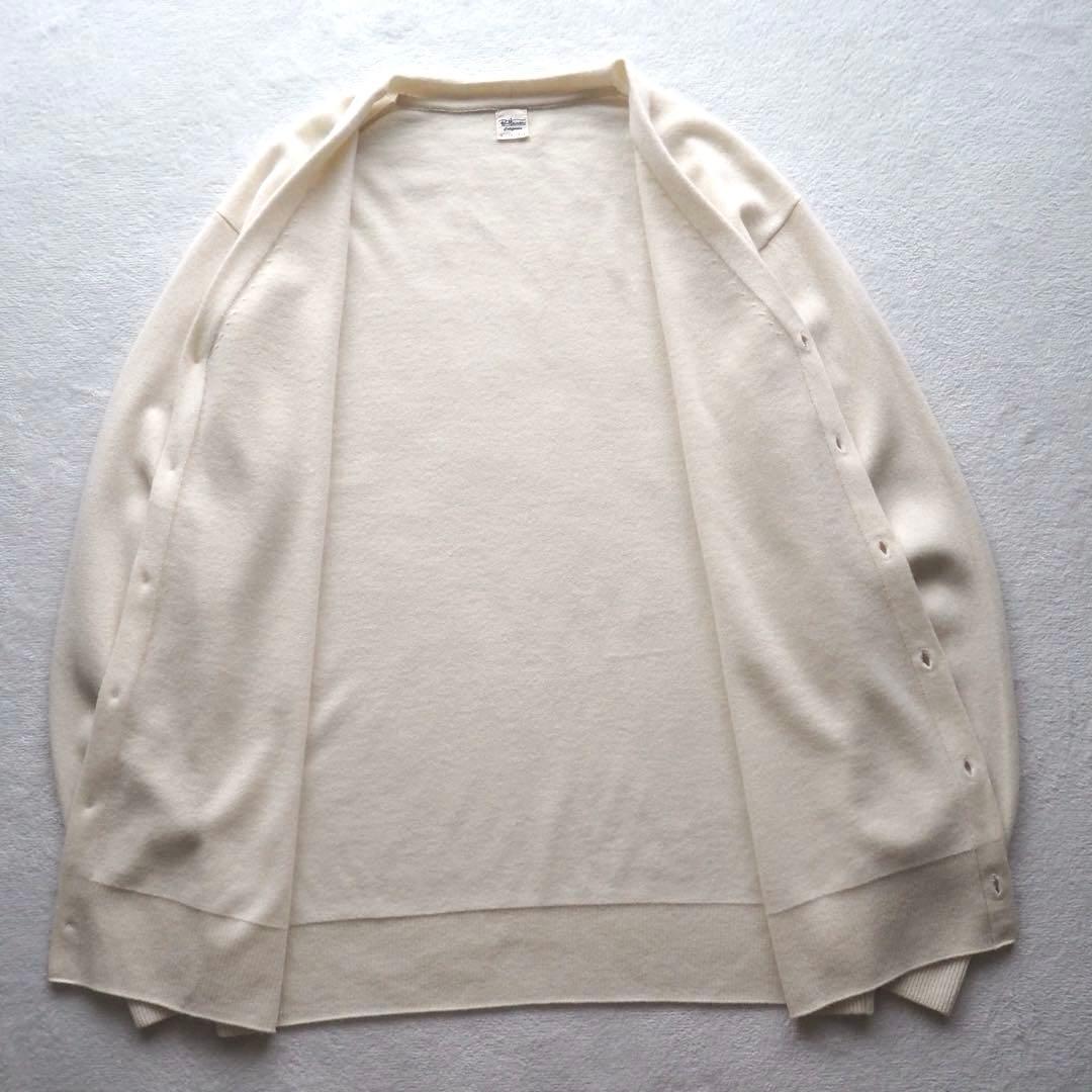 Ron Herman エルボパッチ付き カシミヤ カーディガン アイボリー L