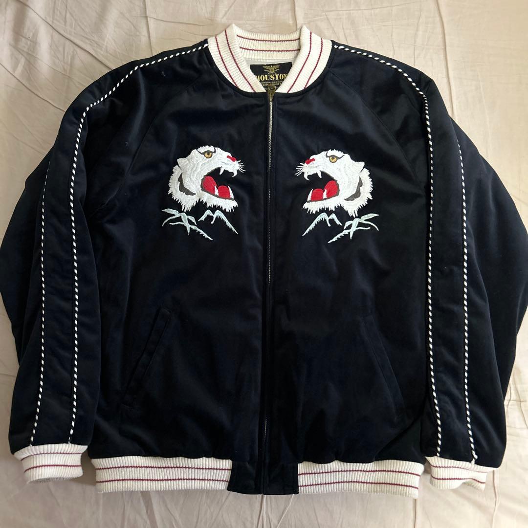 HOUSTON スーベニア ジャケット 別珍 ホワイトタイガー 虎